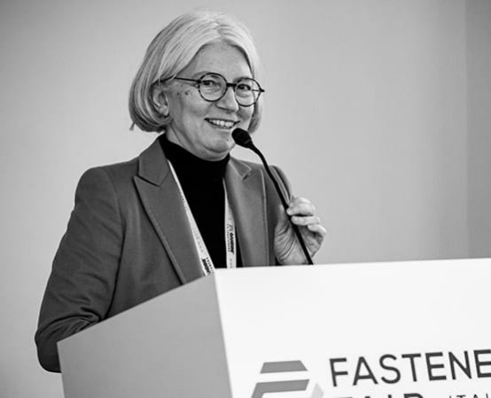 Conference speaker presenting at Fastener Fair Italy