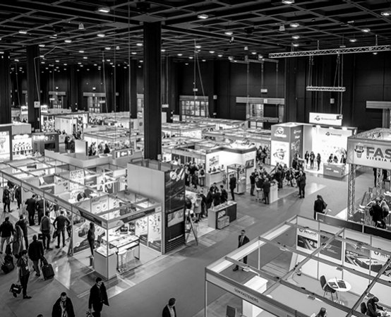 Exhibition hall at Fastener Fair Italy