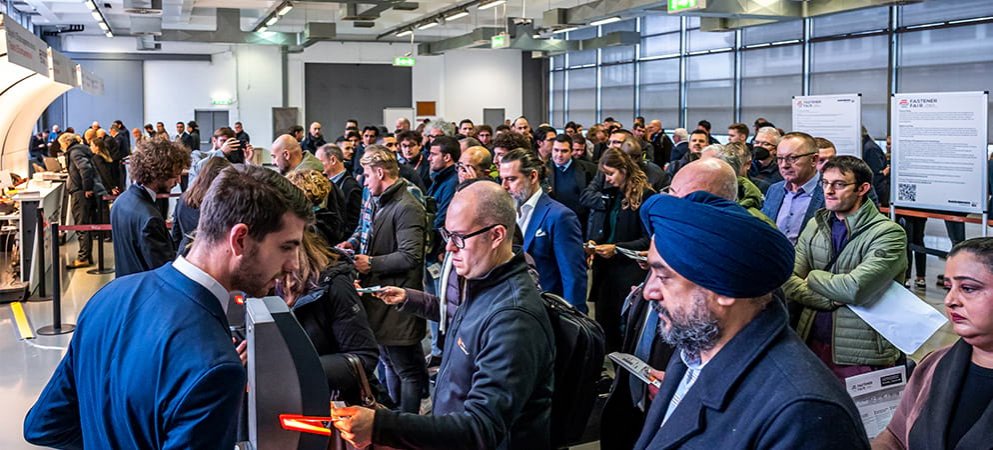 Visitor flow at entrance of Fastener Fair Italy